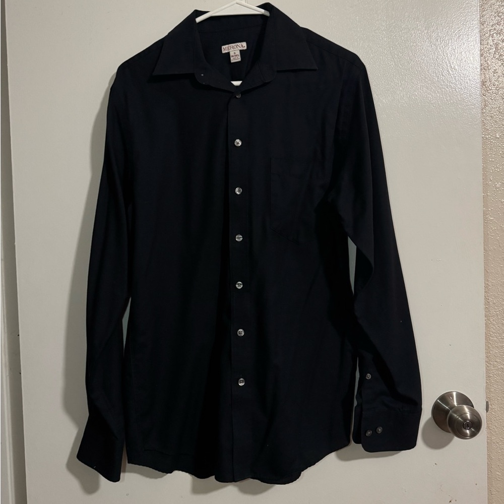 Merona Elegant Black Button-Up Shirt